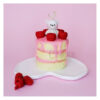 Handmade-Lemon-Yellow-Fancy-Candle-in-Layered-Cake-Style-with-Bear-and-Raspberry-2
