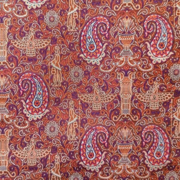 Tissu Termeh authentique avec motif Farvahar et achéménide – Pour la maison et la mode