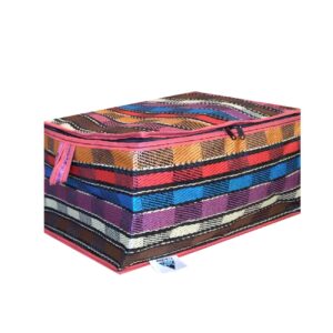 Boîte multifonction en tissu motif Jajim à carreaux