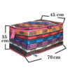 Boîte multifonction en tissu motif Jajim à carreaux