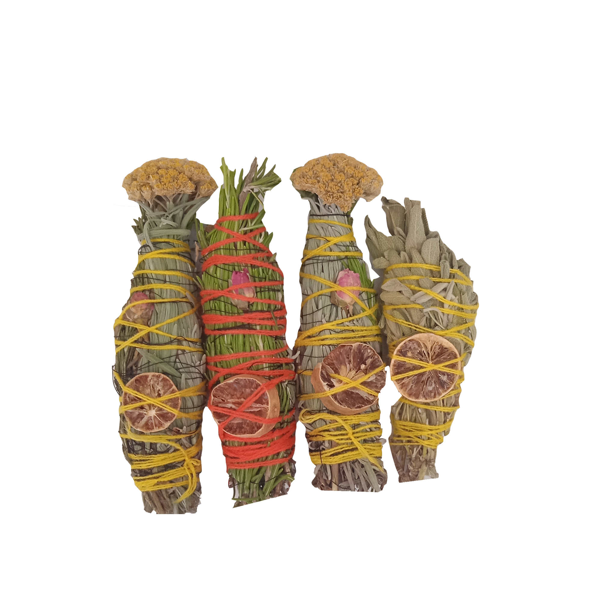 Kit de fumigation aux herbes mixtes – Idéal pour purifier les espaces (lot de 4)