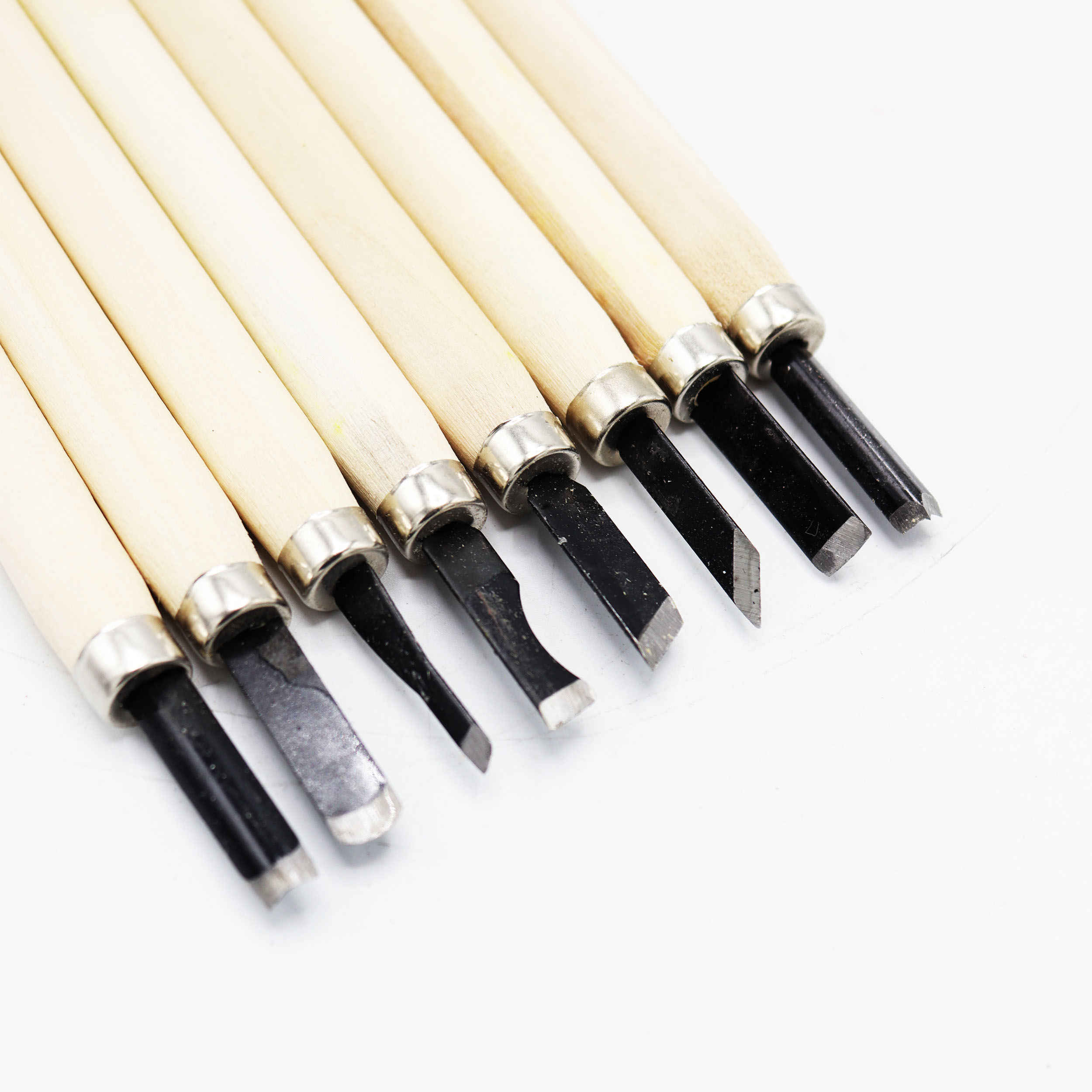 Jeu de ciseaux à bois Samco YP-08 – 8 outils pour sculpture & finitions (pack de 8)