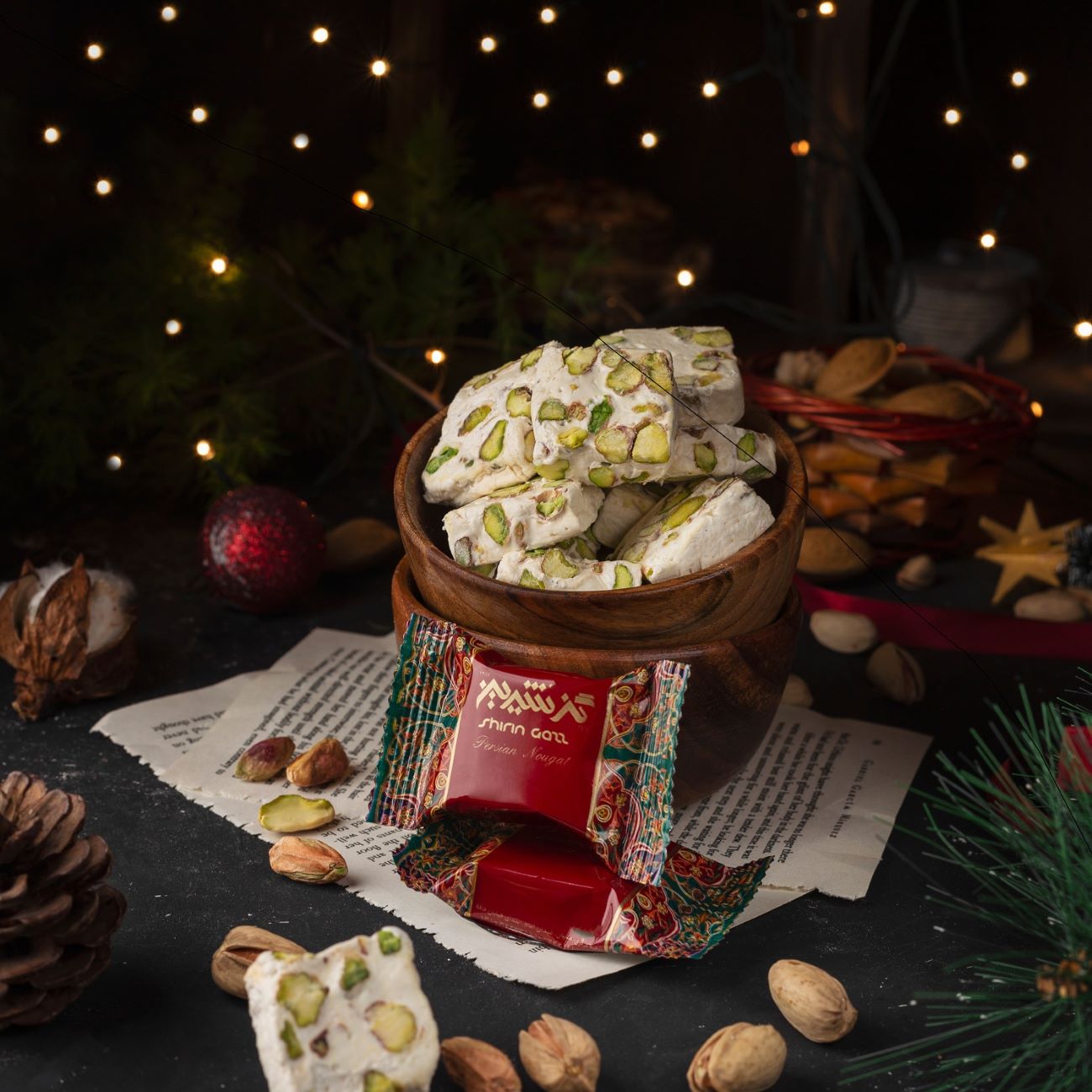 Shirin Gaz – en bouchées, 40 % pistache – 450 g (lot de 2)