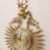 Horloge murale en laiton avec motif cerf – style classique et moderne