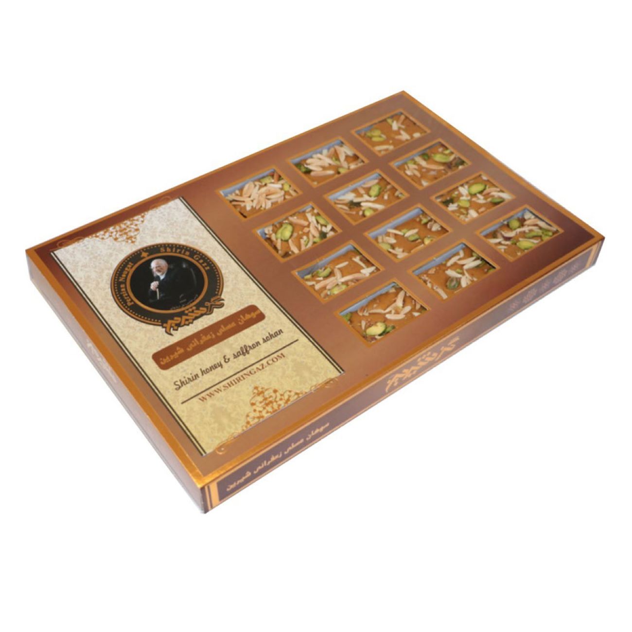 Sohan Asali au safran – Marque Shirin Gaz – 400 g (lot de 2)