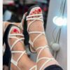 Sandale gladiateur élégante à lacets pour femmes – Chaussure d’été parfaite