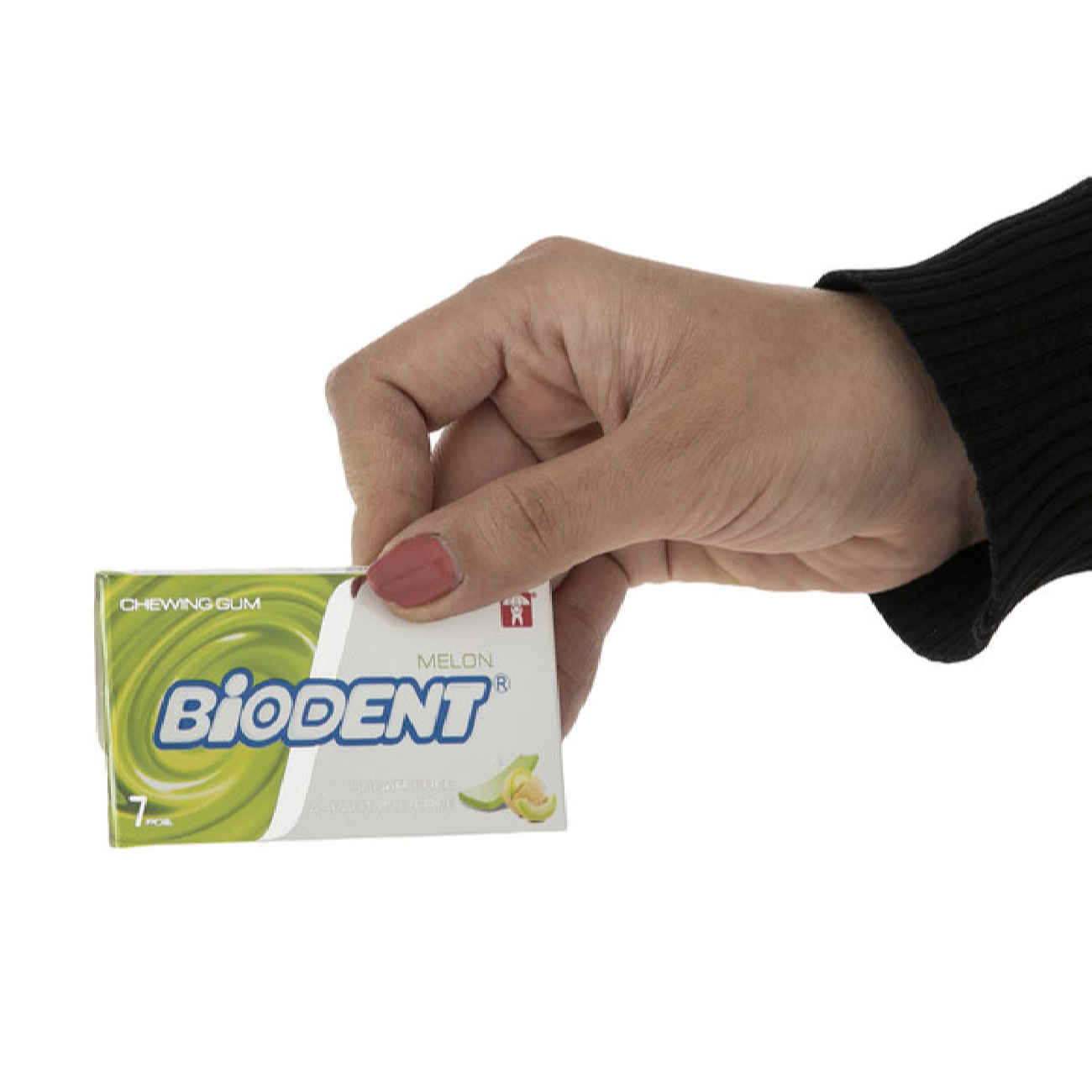Chewing-gum sans sucre mini bâtonnets saveur melon par Biodent (6 pièces)