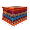 Boîte de rangement traditionnelle en tissu style Jajim