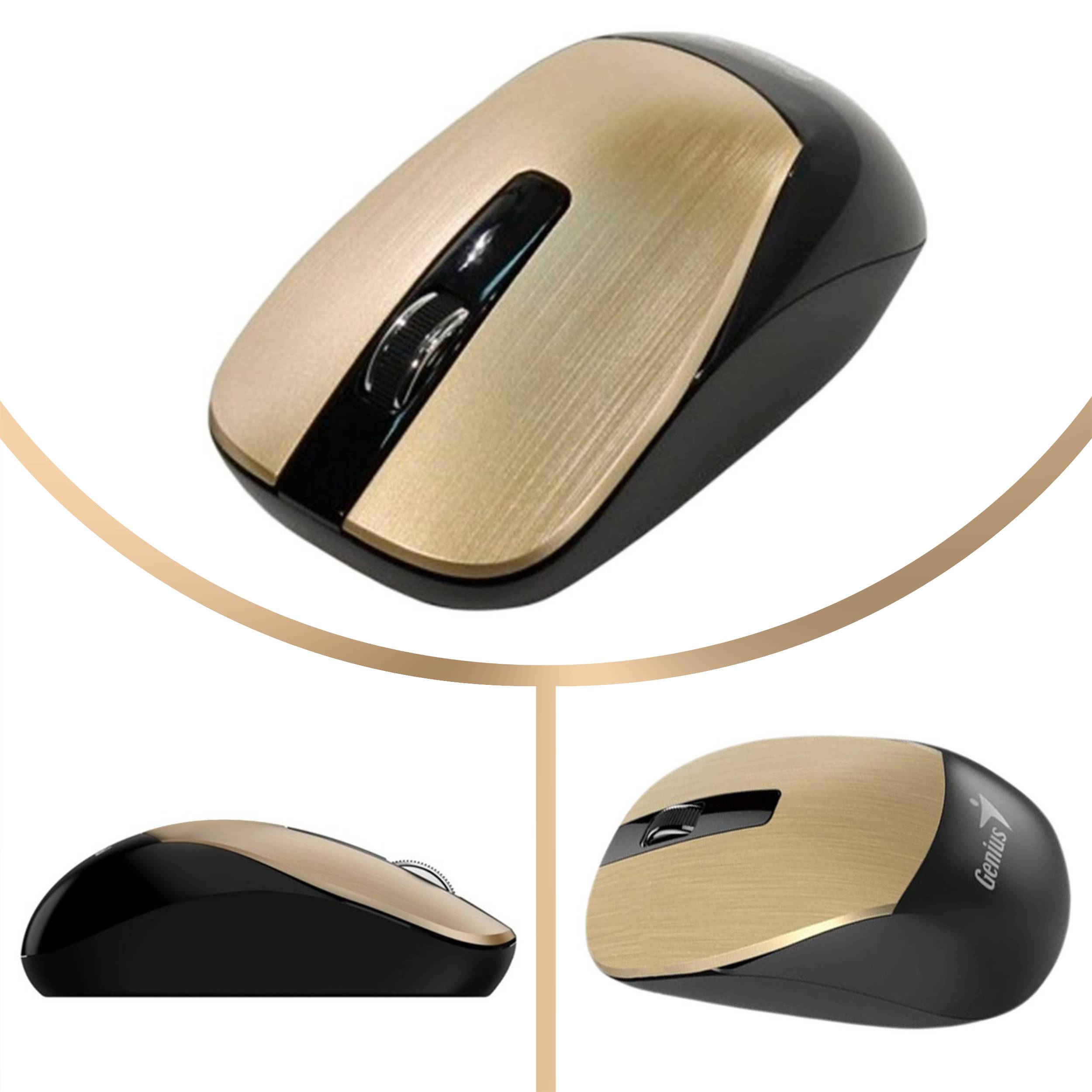 Souris sans fil avec capteur optique, 3 boutons programmables & design ambidextre
