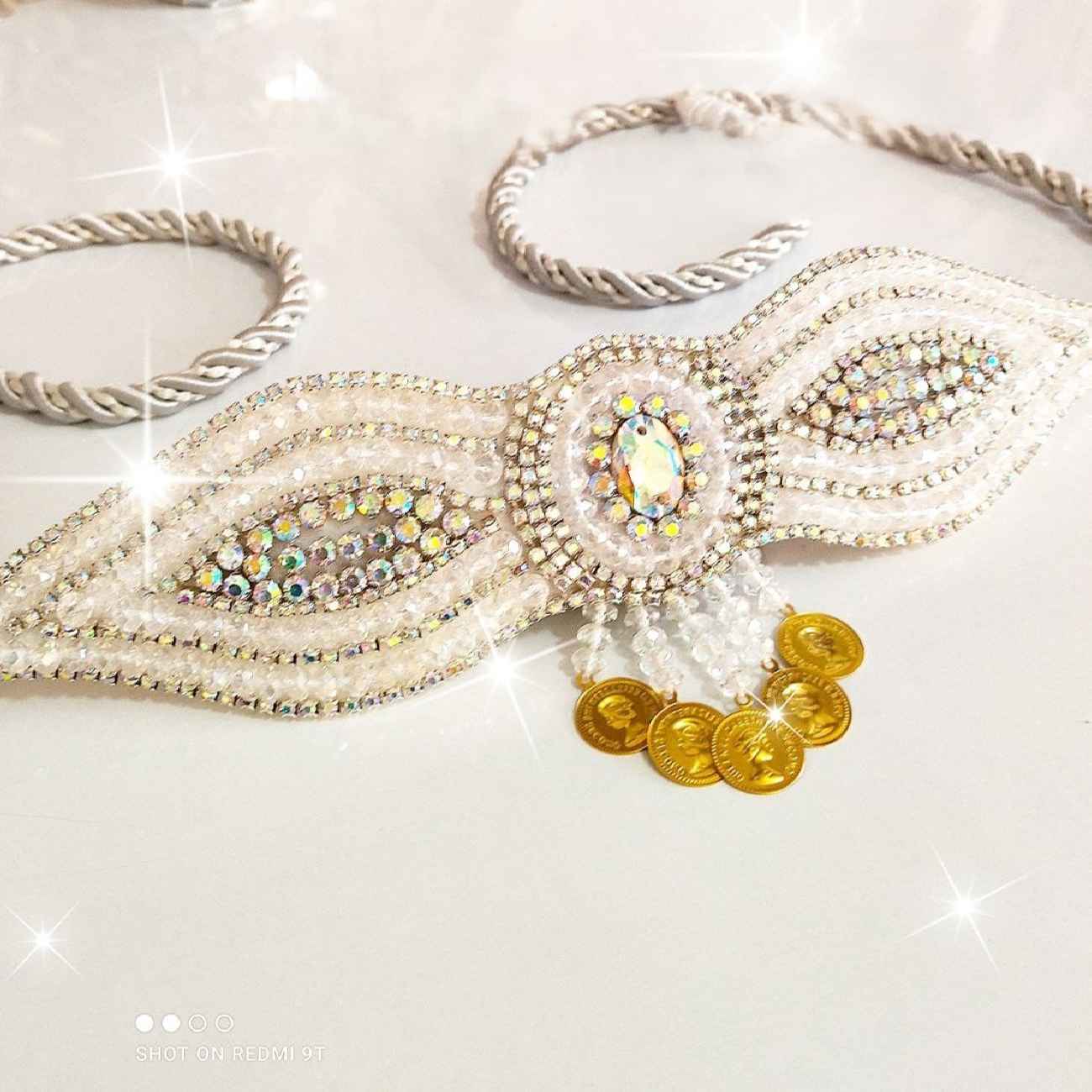 Ceinture kurde en perles de cristal – Élégante, artisanale et unique pour mariage