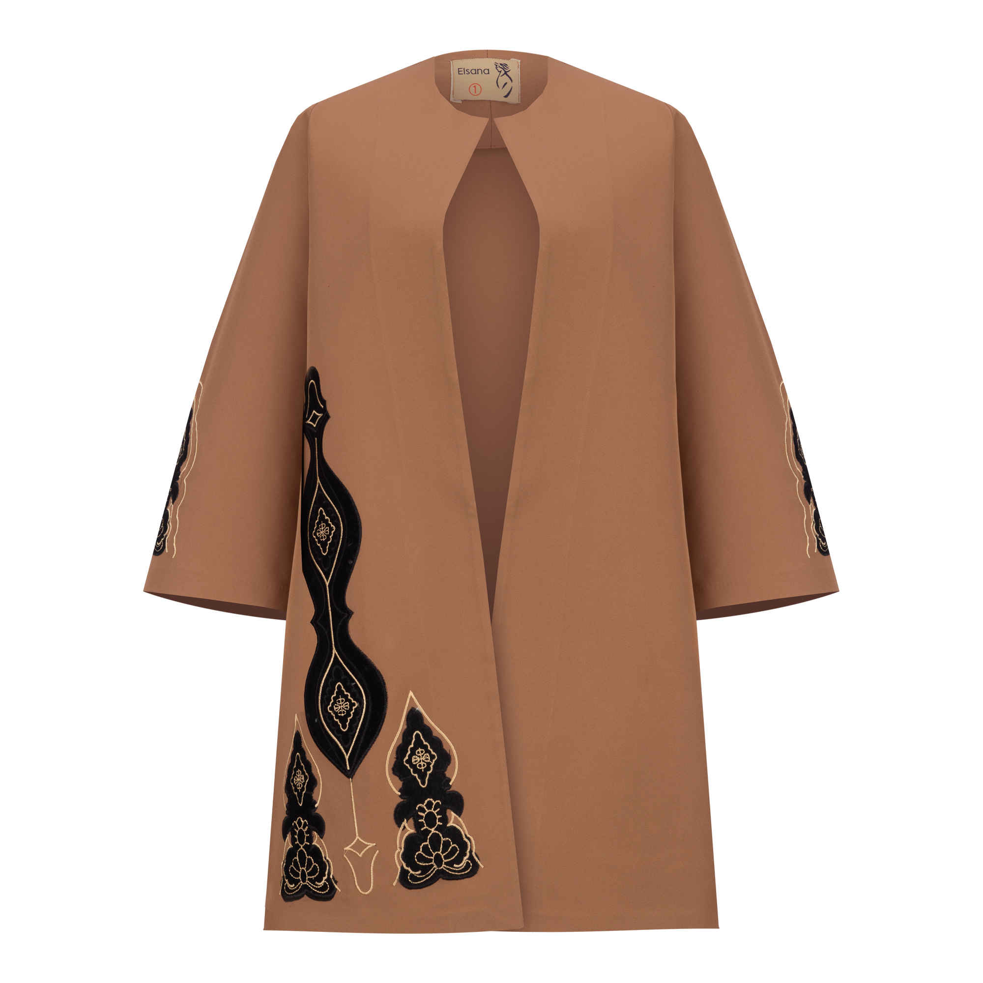 Manteau iranien élégant à encolure ronde – Léger et chic, adapté à toutes les saisons