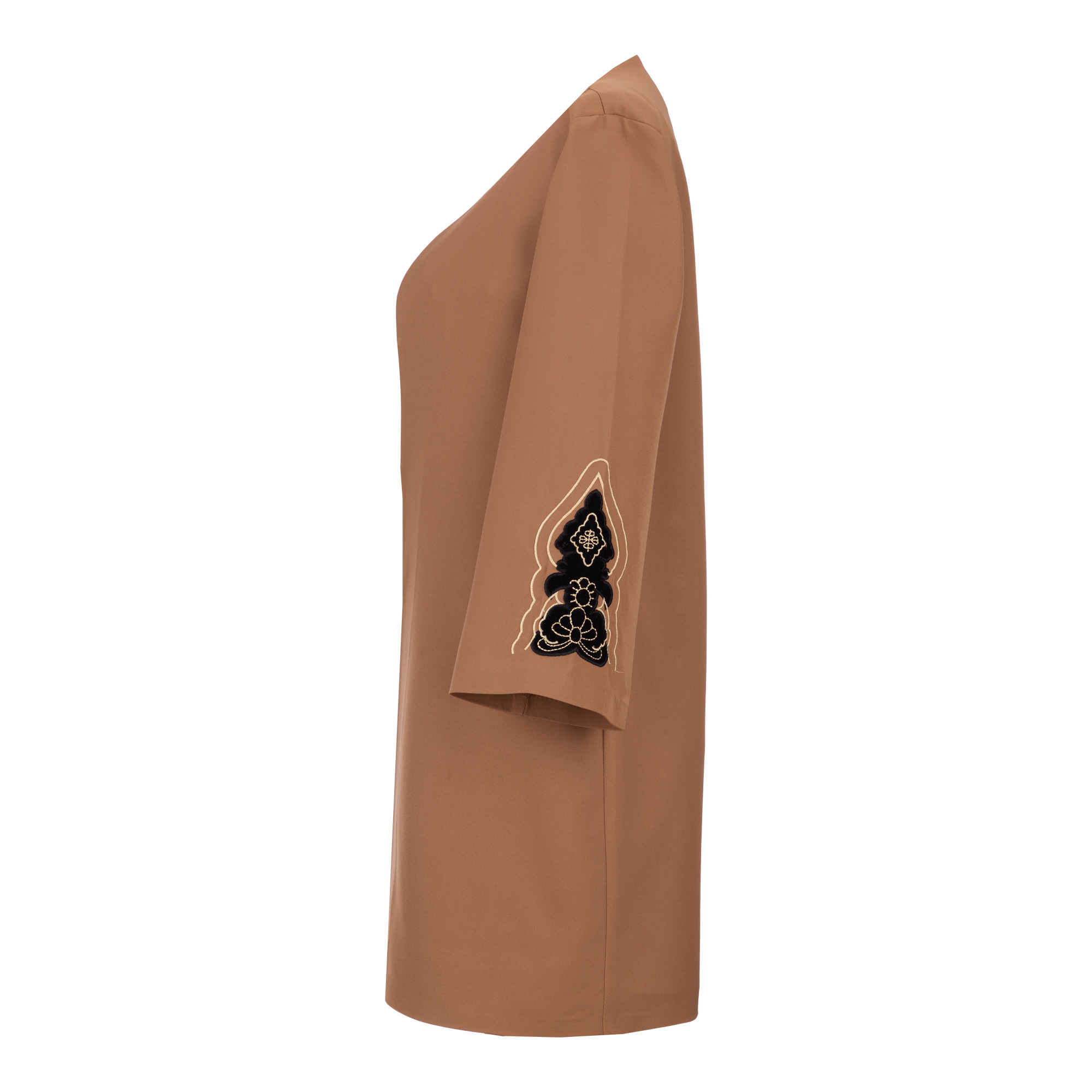 Manteau iranien élégant à encolure ronde – Léger et chic, adapté à toutes les saisons