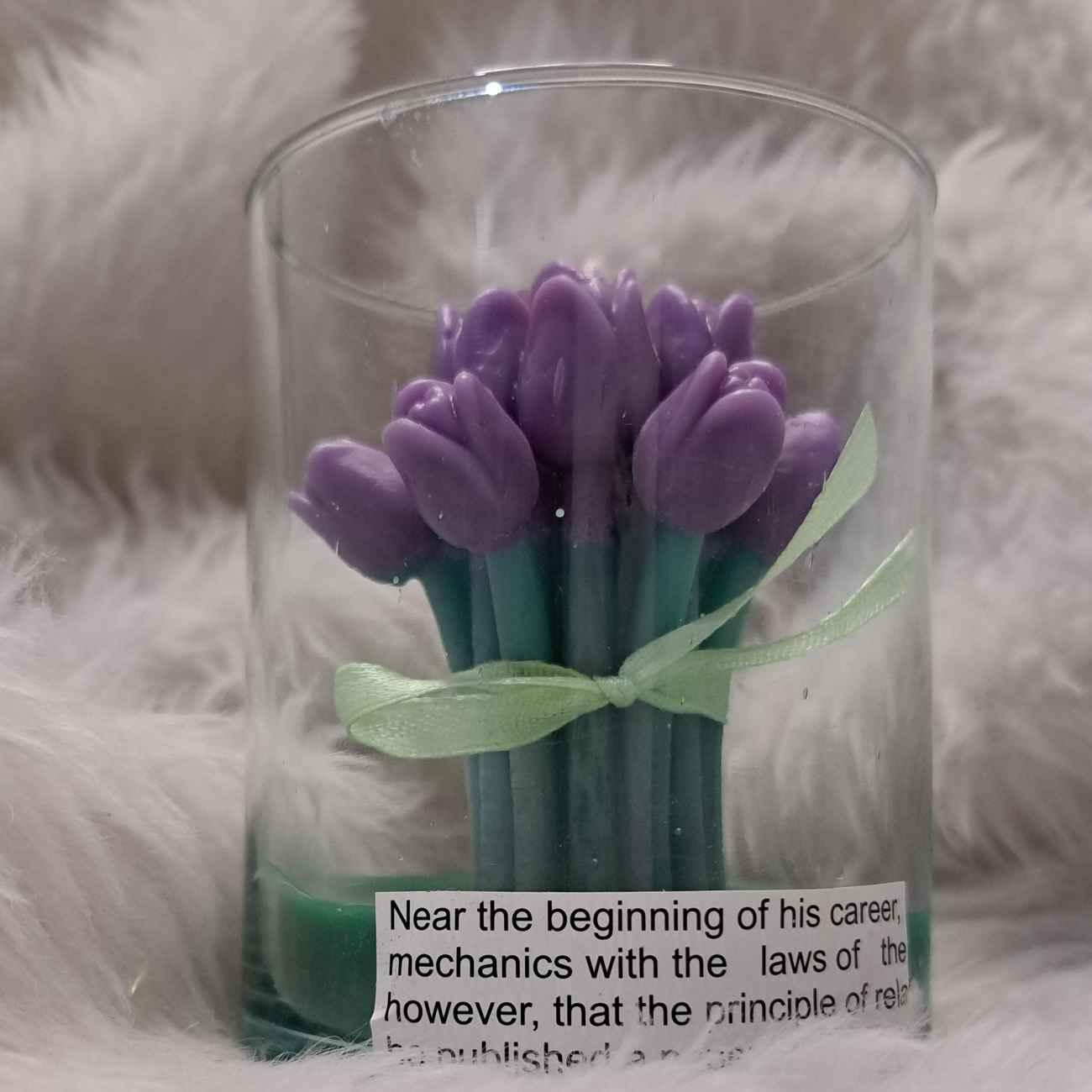 Bougie artisanale en pot de lavande – Parfum floral apaisant pour une atmosphère chaleureuse à la maison