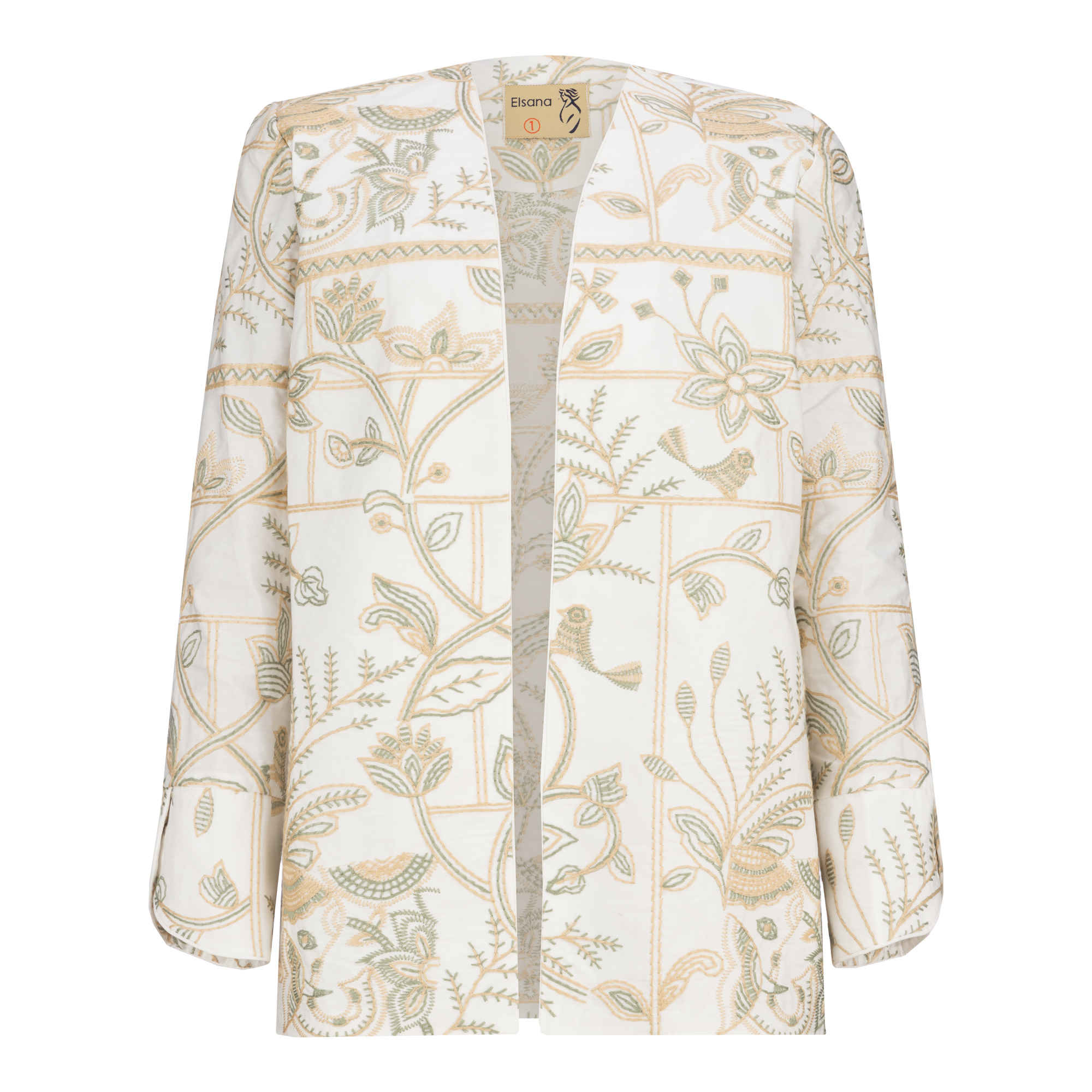 Manteau femme style blazer à encolure en V – Idéal pour cérémonies, couleur crème