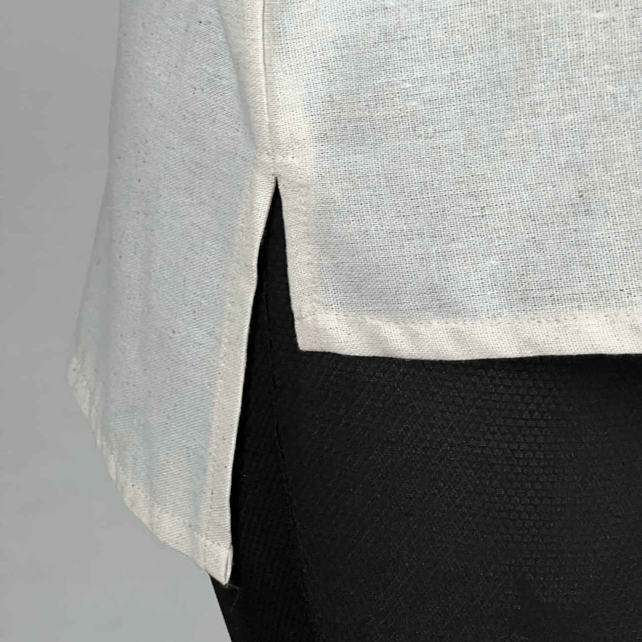 Manteau femme en lin, brodé à la main de sequins, style indien, couleur crèm