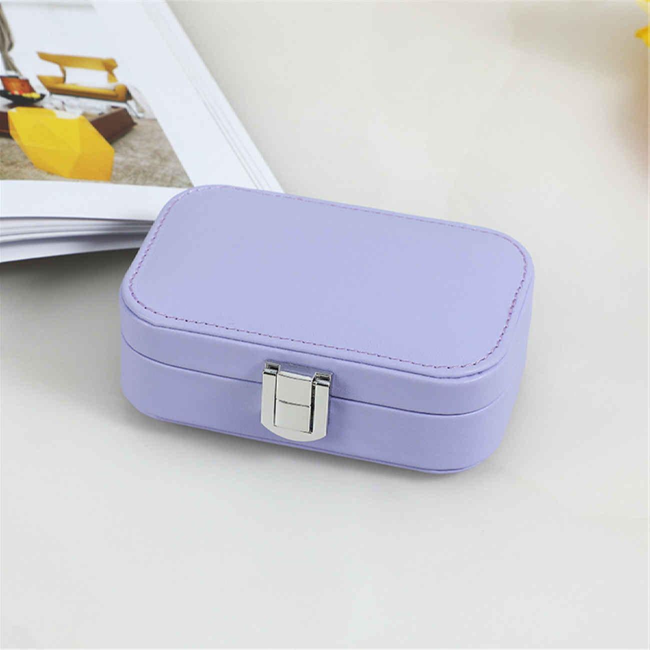 Organisateur à bijoux en cuir artificiel – rangement stylé pour accessoires précieux