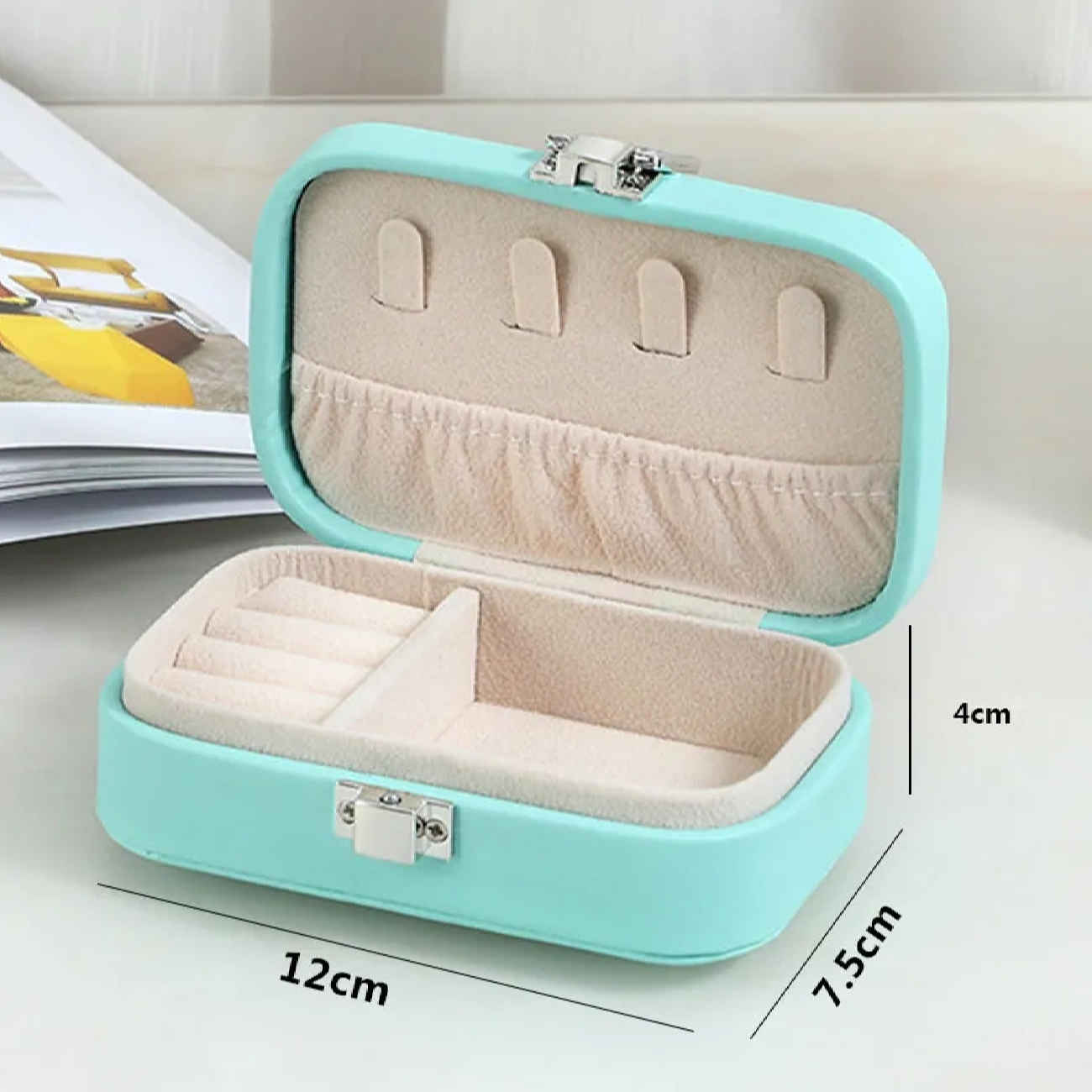 Organisateur à bijoux en cuir artificiel – rangement stylé pour accessoires précieux