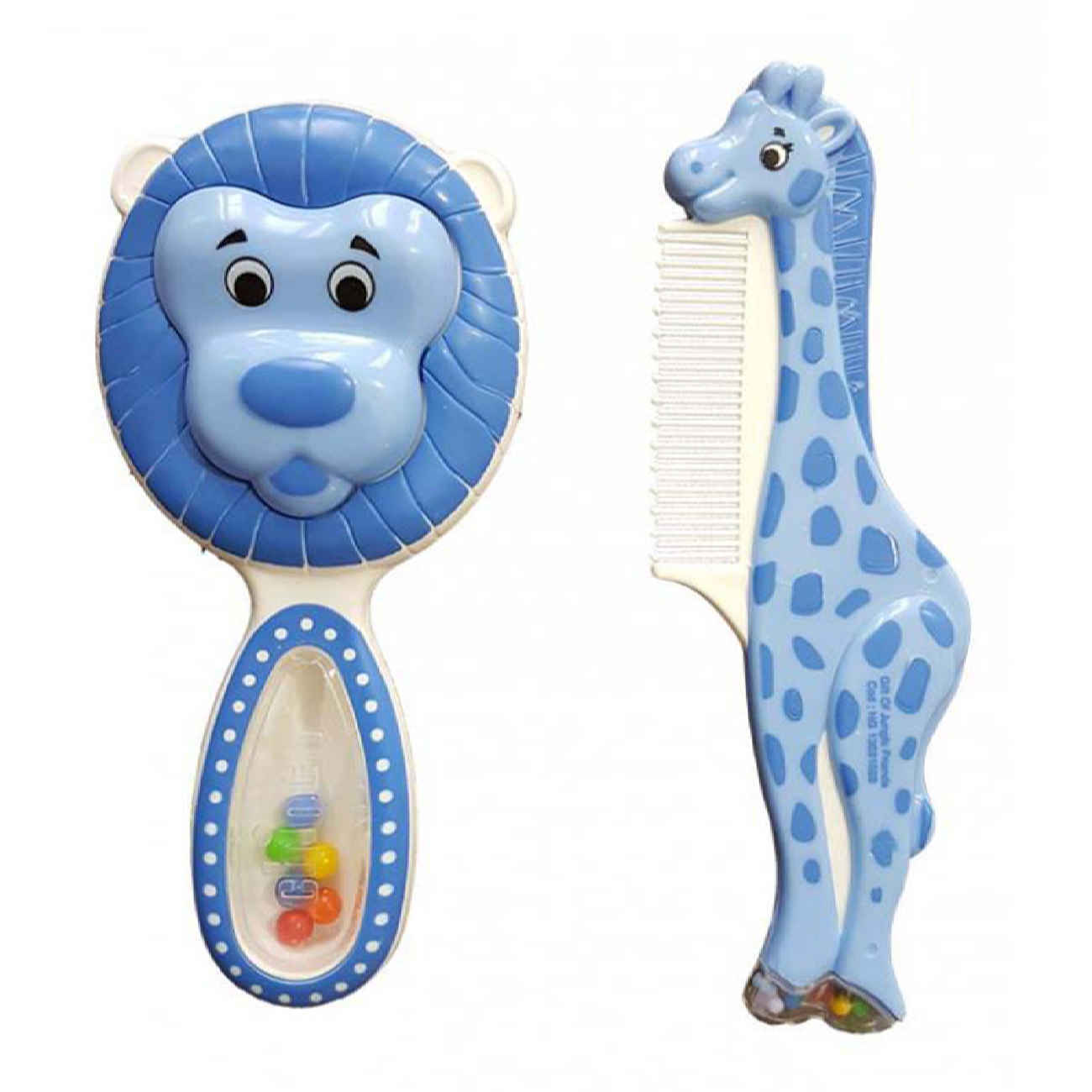 Set peigne et brosse bébé avec motif girafe – parfait pour soins capillaires des nourrissons