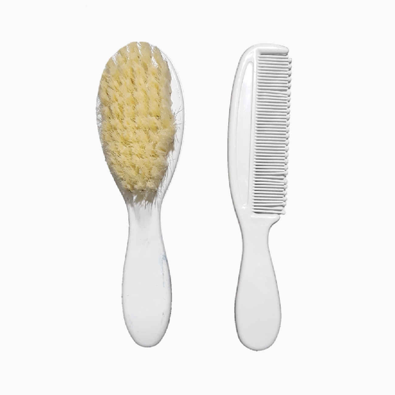 Set brosse et peigne bébé – poils doux pour nouveau-nés et tout-petits, 3 pièces