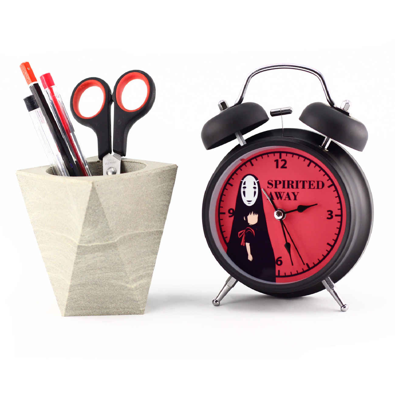 Spirited Away Noir et Audacieux – Réveil à Double Cloche pour Vrais Fans d’Anime