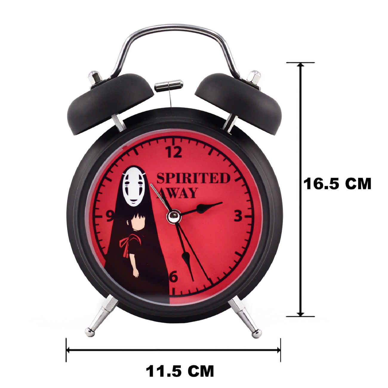 Spirited Away Noir et Audacieux – Réveil à Double Cloche pour Vrais Fans d’Anime