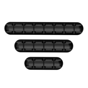 Organiseur de câbles – support pour fils et câbles, maison, bureau et setup gaming (x3)