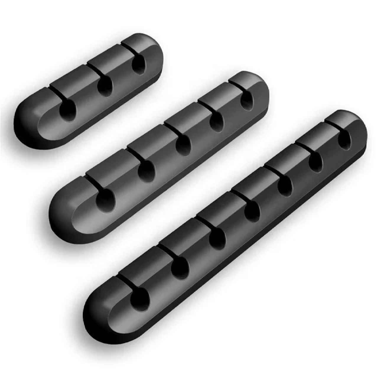 Organiseur de câbles – support pour fils et câbles, maison, bureau et setup gaming (x3)