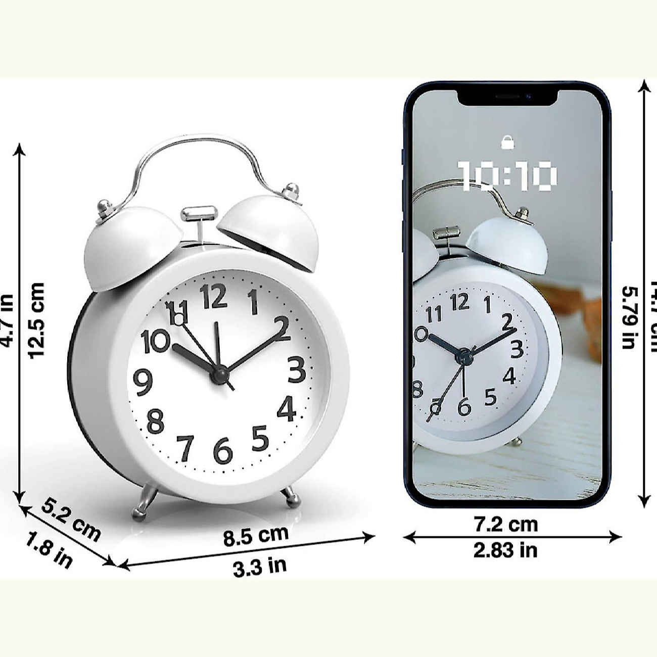 Réveil Classique à Double Cloche – Meilleur Réveil pour Grands Dormeurs