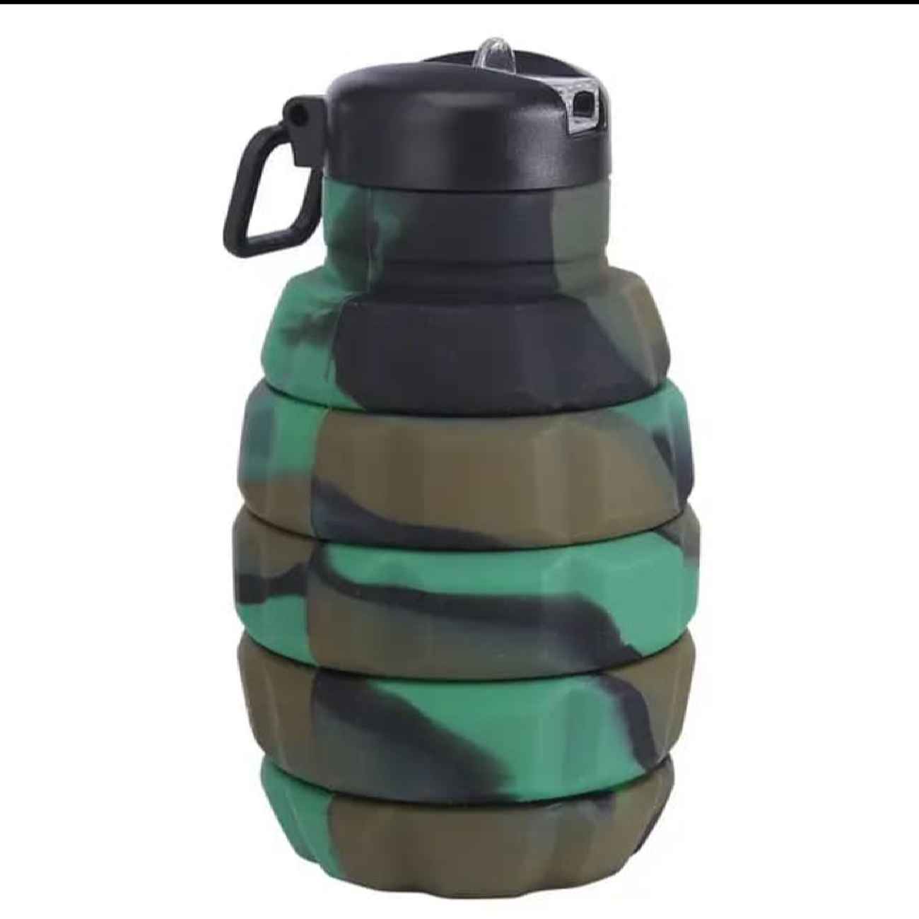 Bouteille en silicone pliable – design grenade, 500 ml, deux couleurs