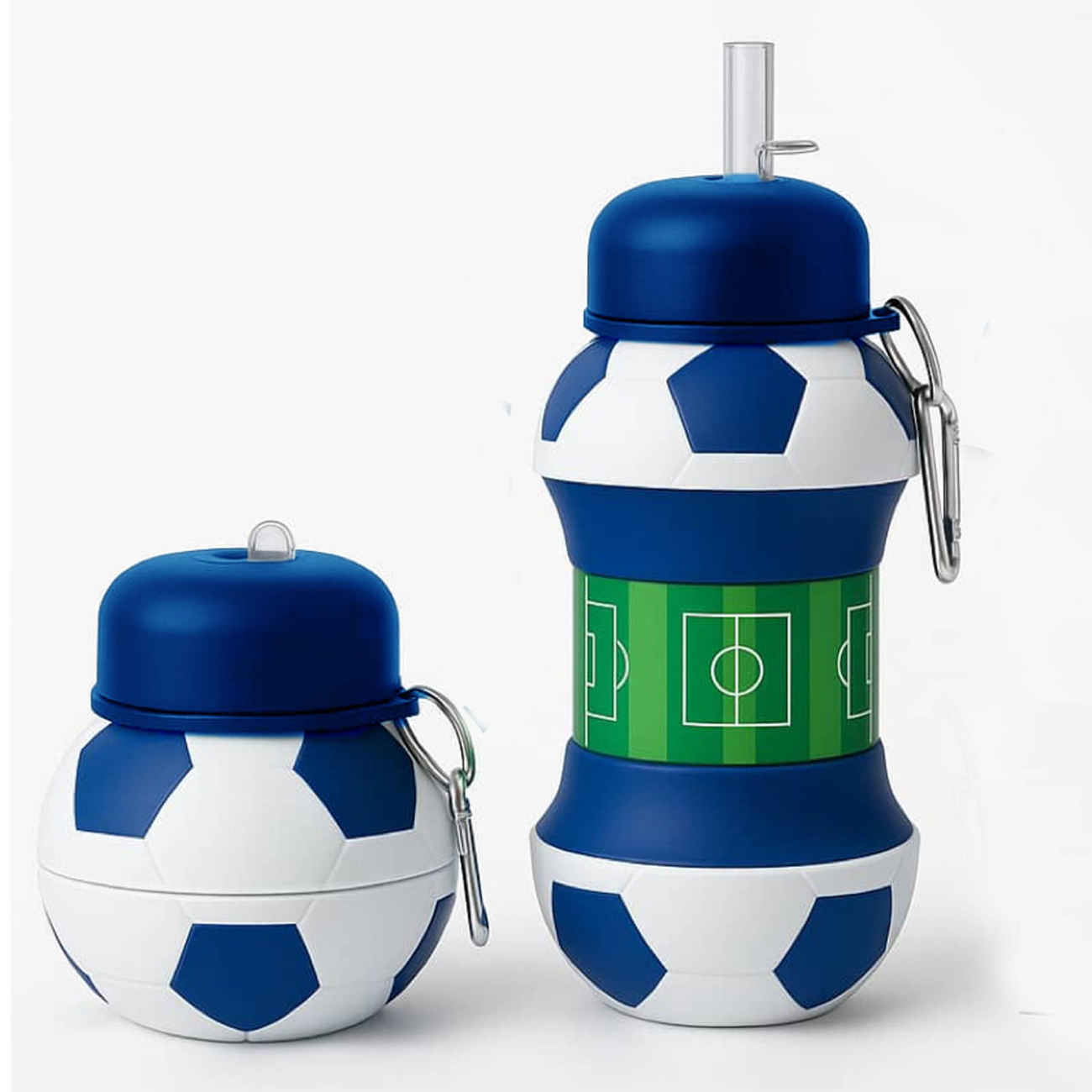 Bouteille en silicone pliable – design ballon de foot, 0,55 L