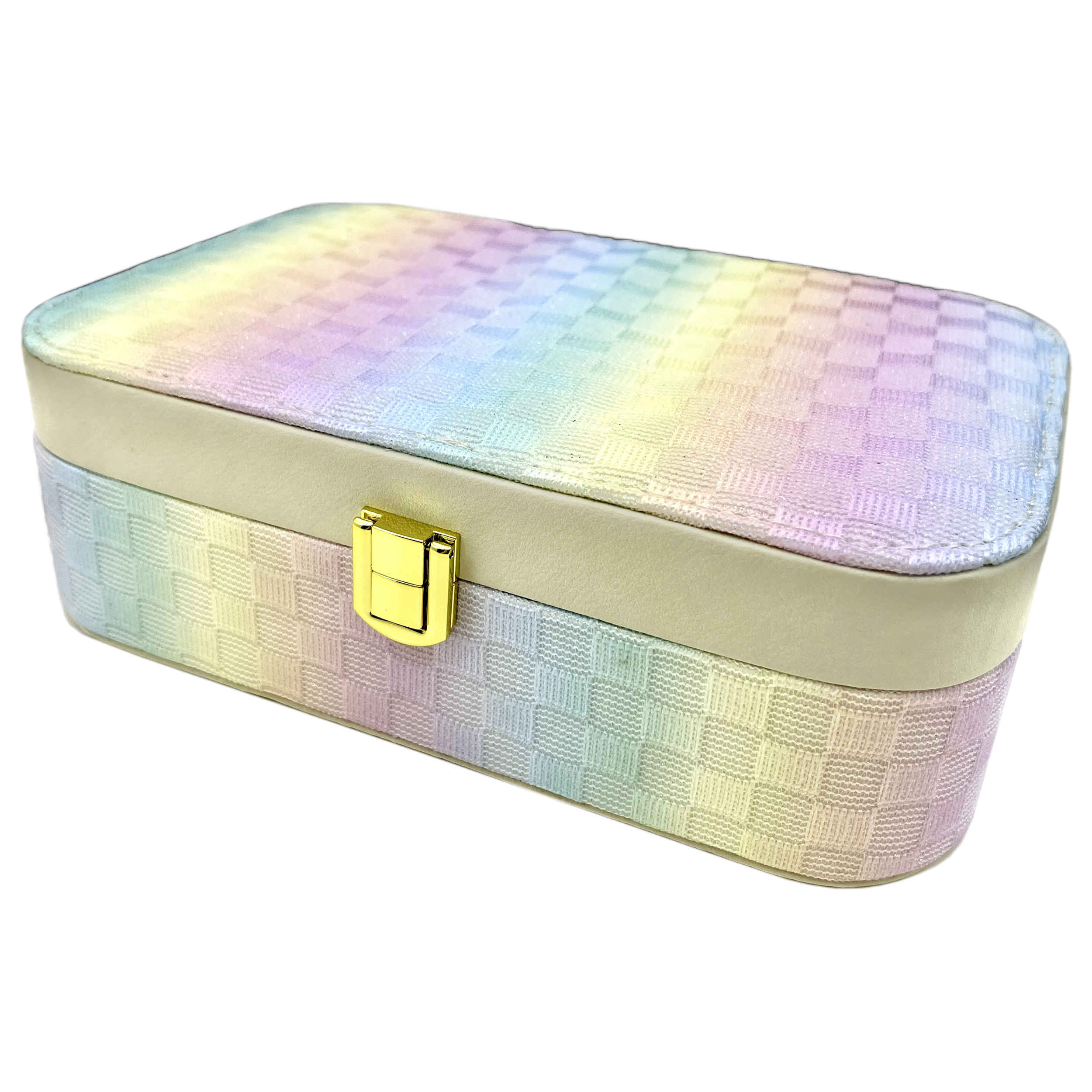 Boîte à bijoux élégante en cuir synthétique – pour voyage, maison et cadeaux