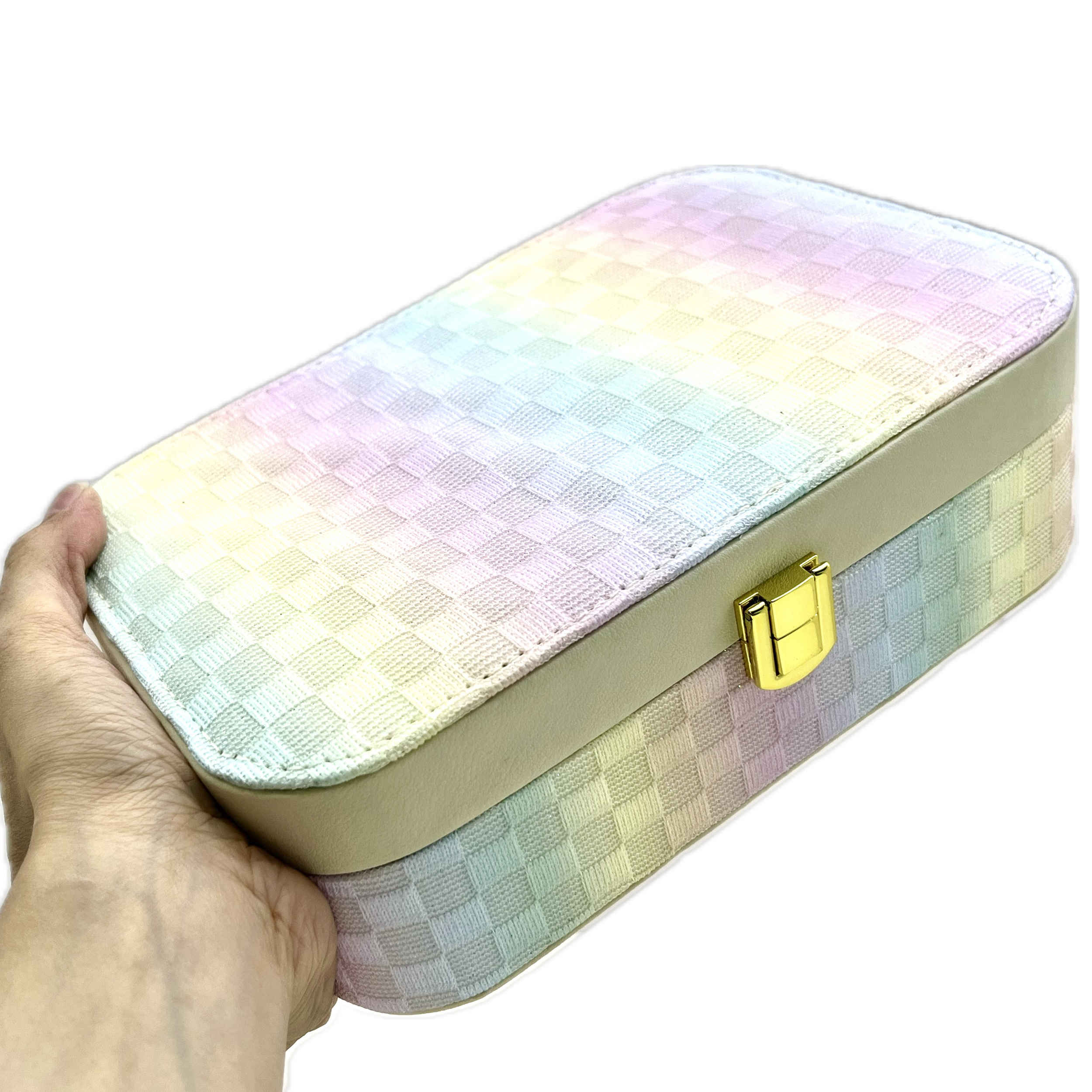 Boîte à bijoux élégante en cuir synthétique – pour voyage, maison et cadeaux
