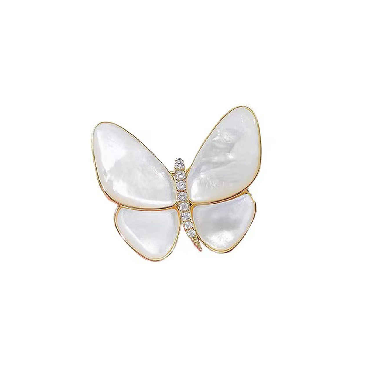 Elegant White Butterfly Brooch – Delicate & Timeless Accessory