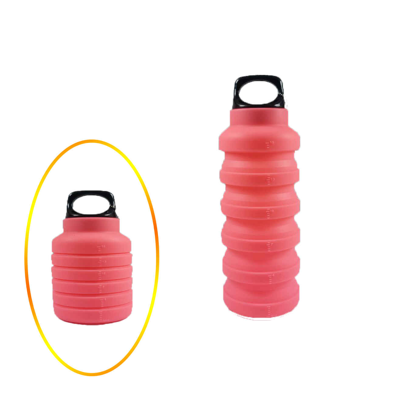 Bouteille en silicone flexible – facile à transporter, idéale pour randonnée, course et vélo