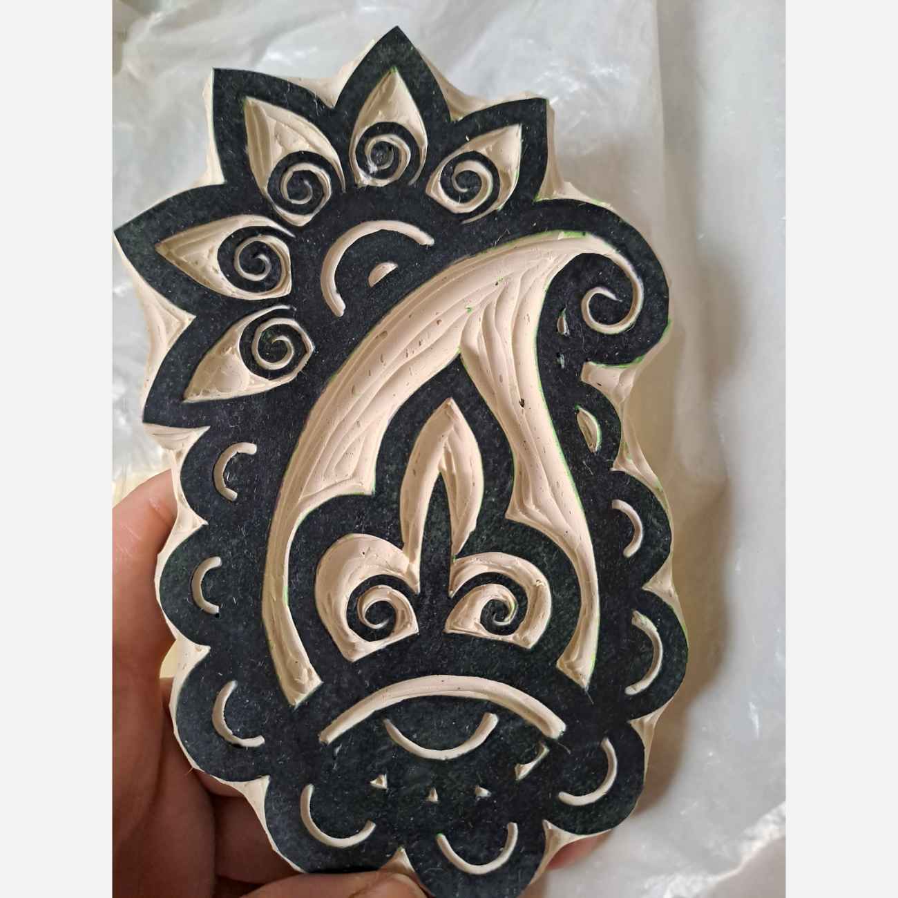 Tampon floral et paisley – linoléum sculpté à la main pour cartes et tissus