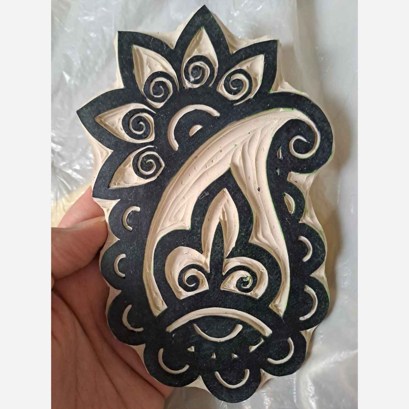 Tampon floral et paisley – linoléum sculpté à la main pour cartes et tissus