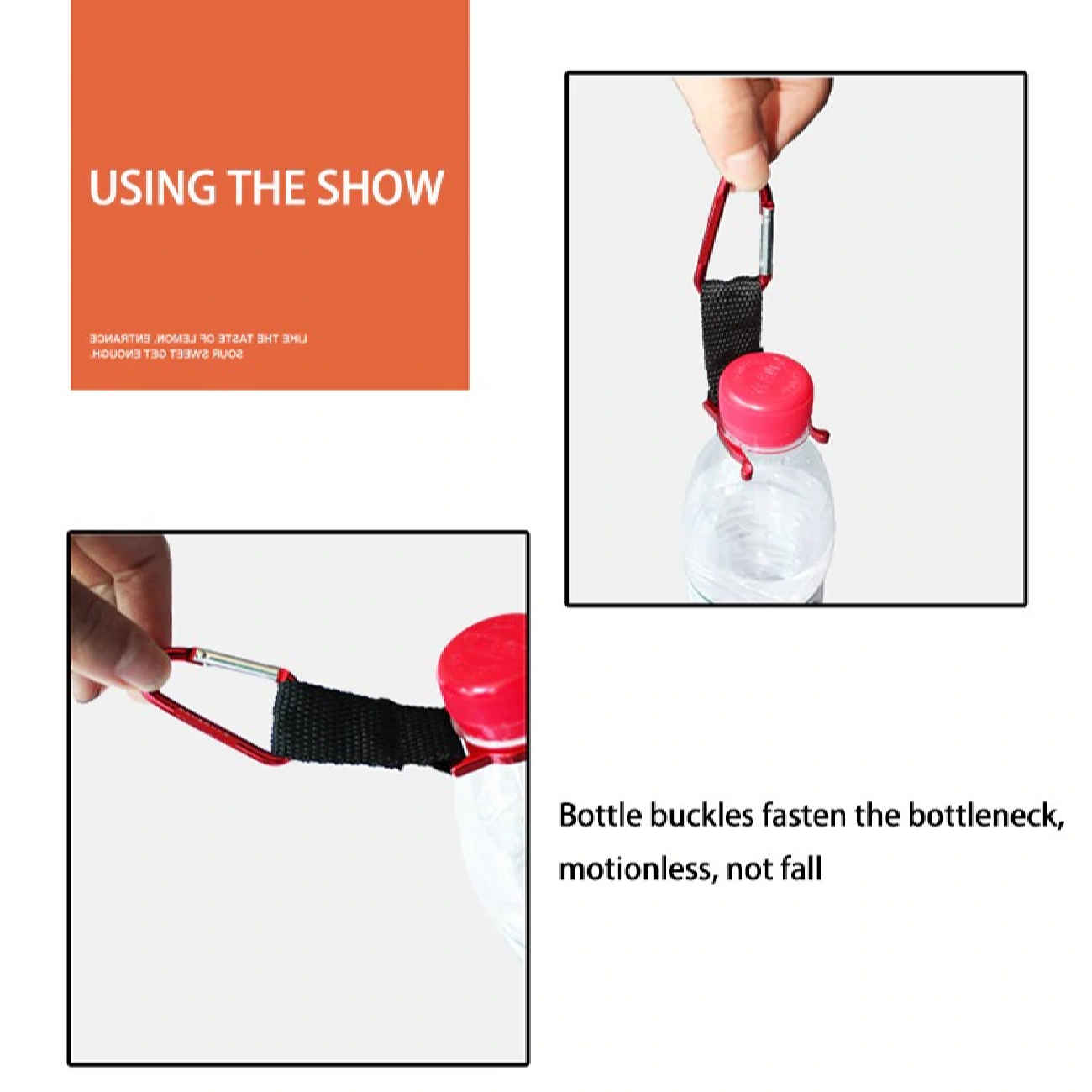 Porte-bouteilles mains libres, adapté pour voiture et aventures en plein air (x3).