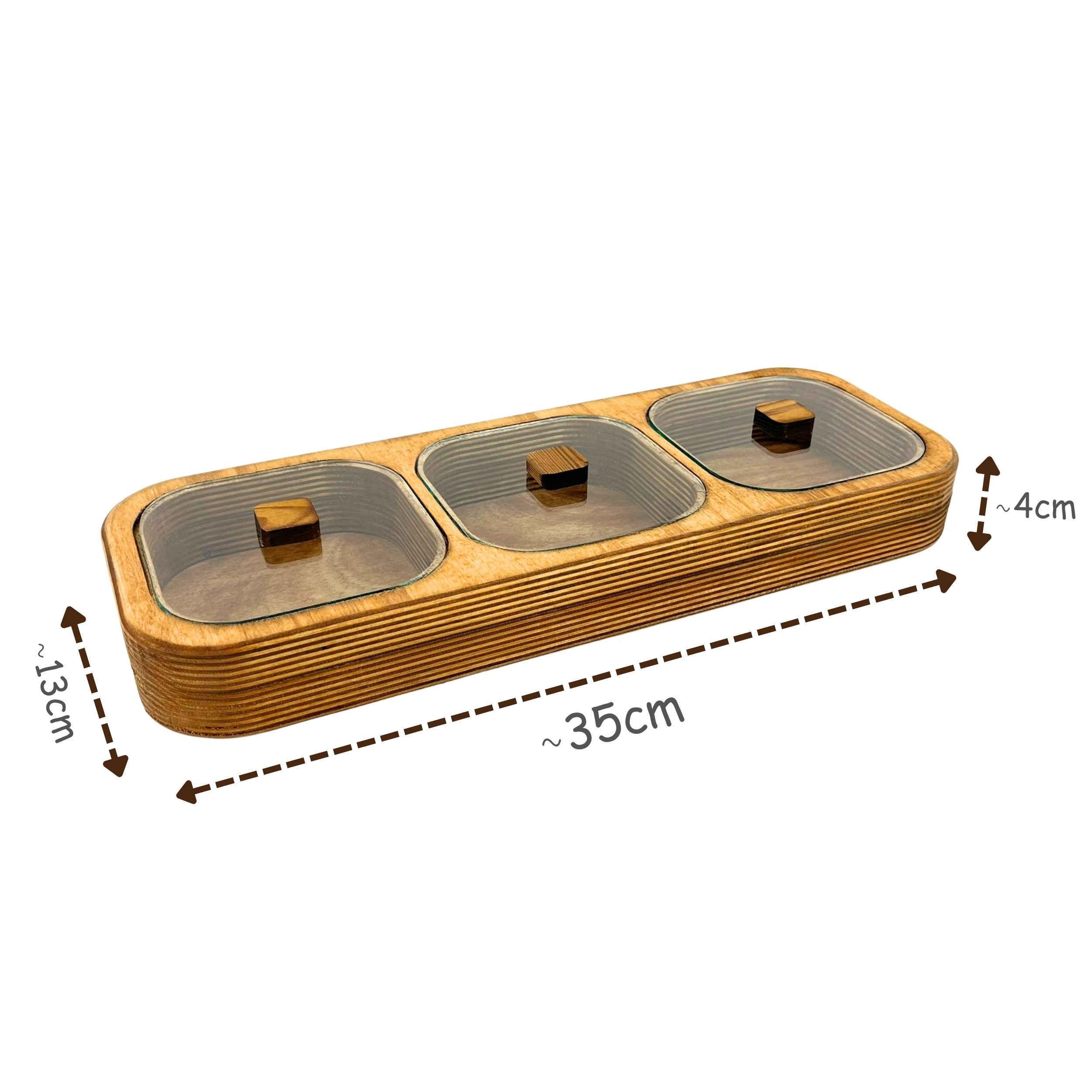Boîte organisatrice en bois de luxe, style rustique – idéale pour fruits secs et noix