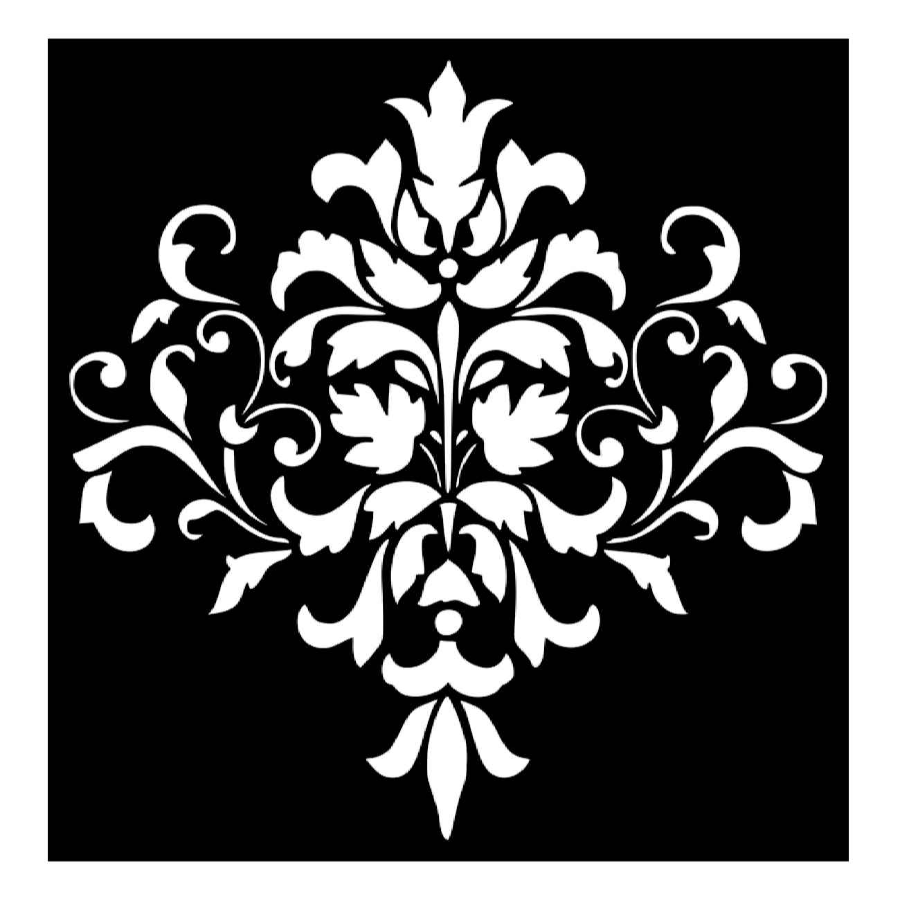 Pochoir motif mandala pour peinture décorative sur murs, sols et loisirs créatifs