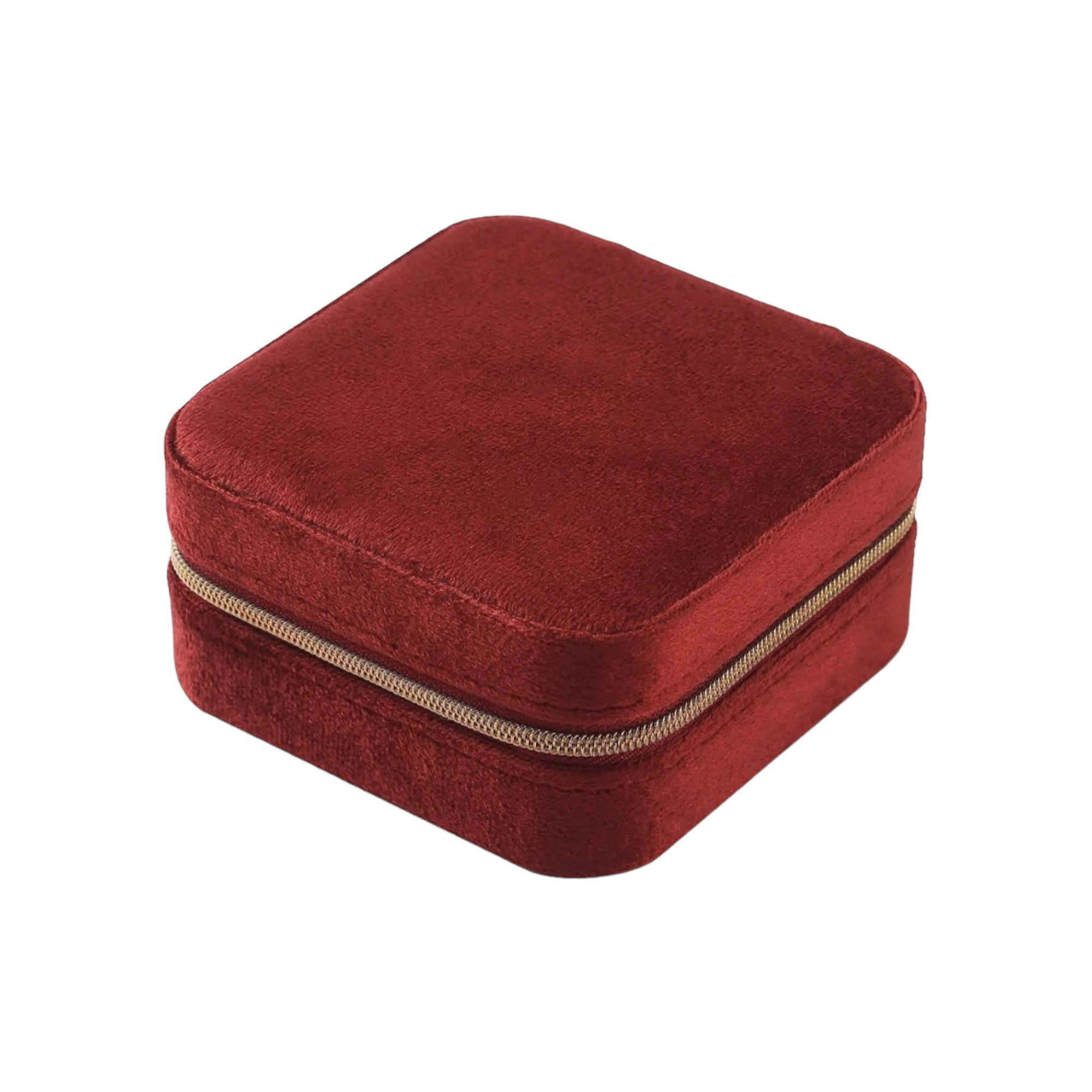 Boîte à bijoux portable en velours – idéale pour voyage, mariage et cadeaux
