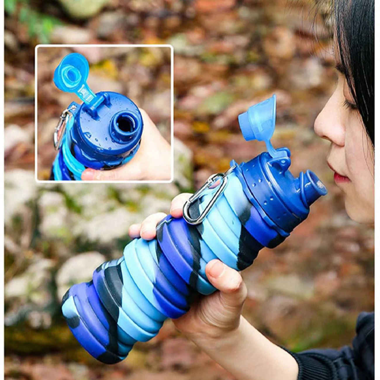 Bouteille en silicone pour enfants – sûre, pliable et facile à transporter