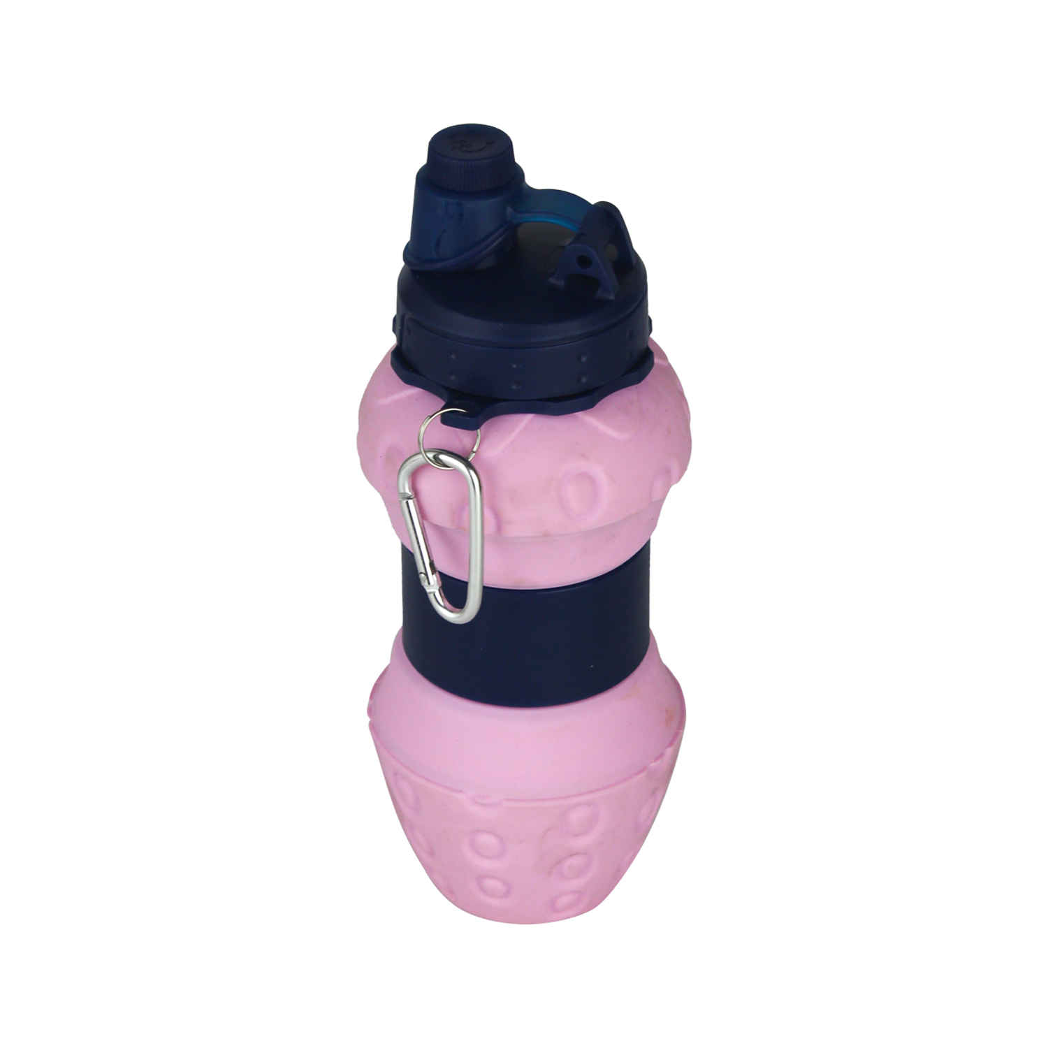 Bouteille en silicone – flexible et sûre pour enfants, école et camping, motif fraise