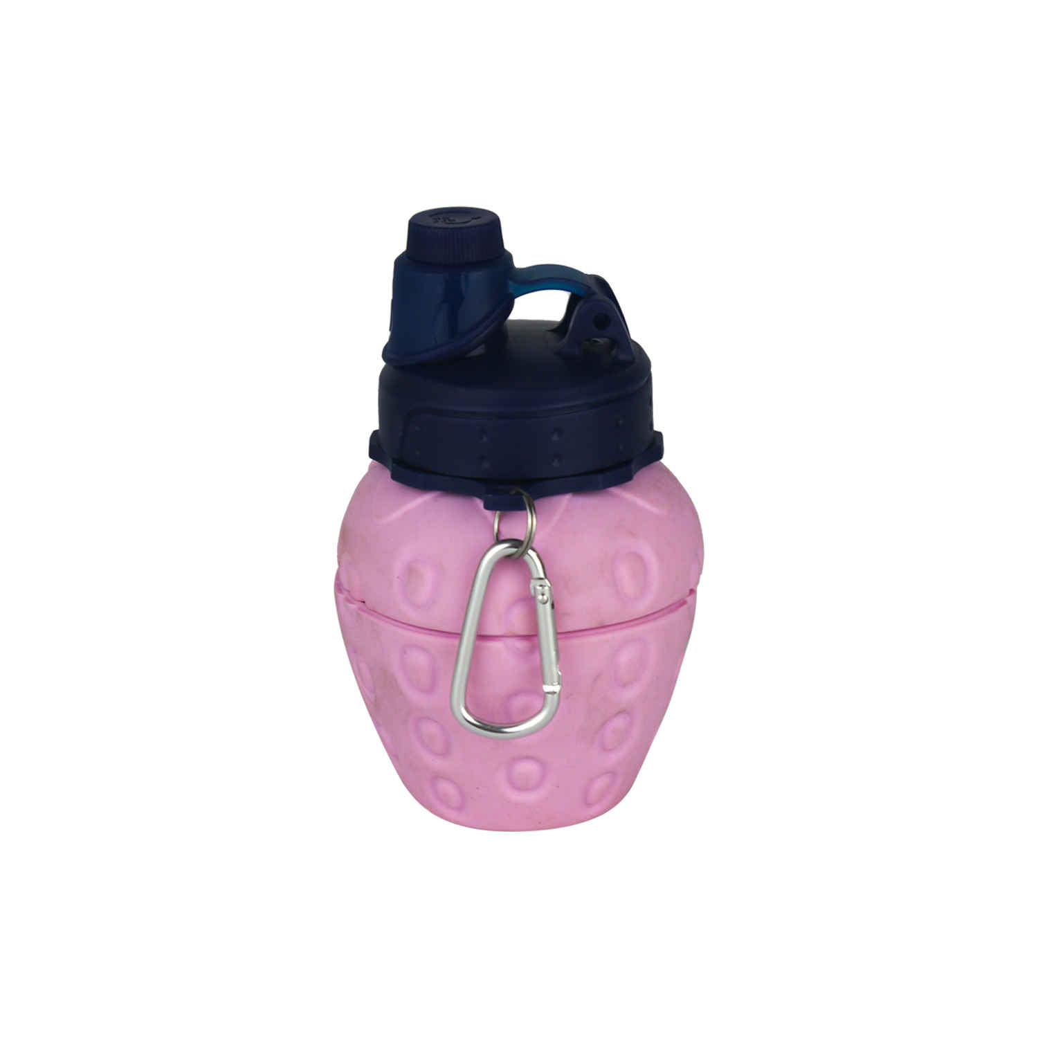 Bouteille en silicone – flexible et sûre pour enfants, école et camping, motif fraise
