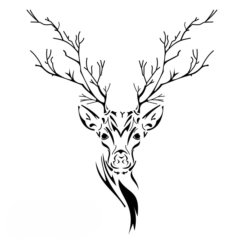 Pochoir pour art mural impressionnant avec motif cerf – idéal pour débutants