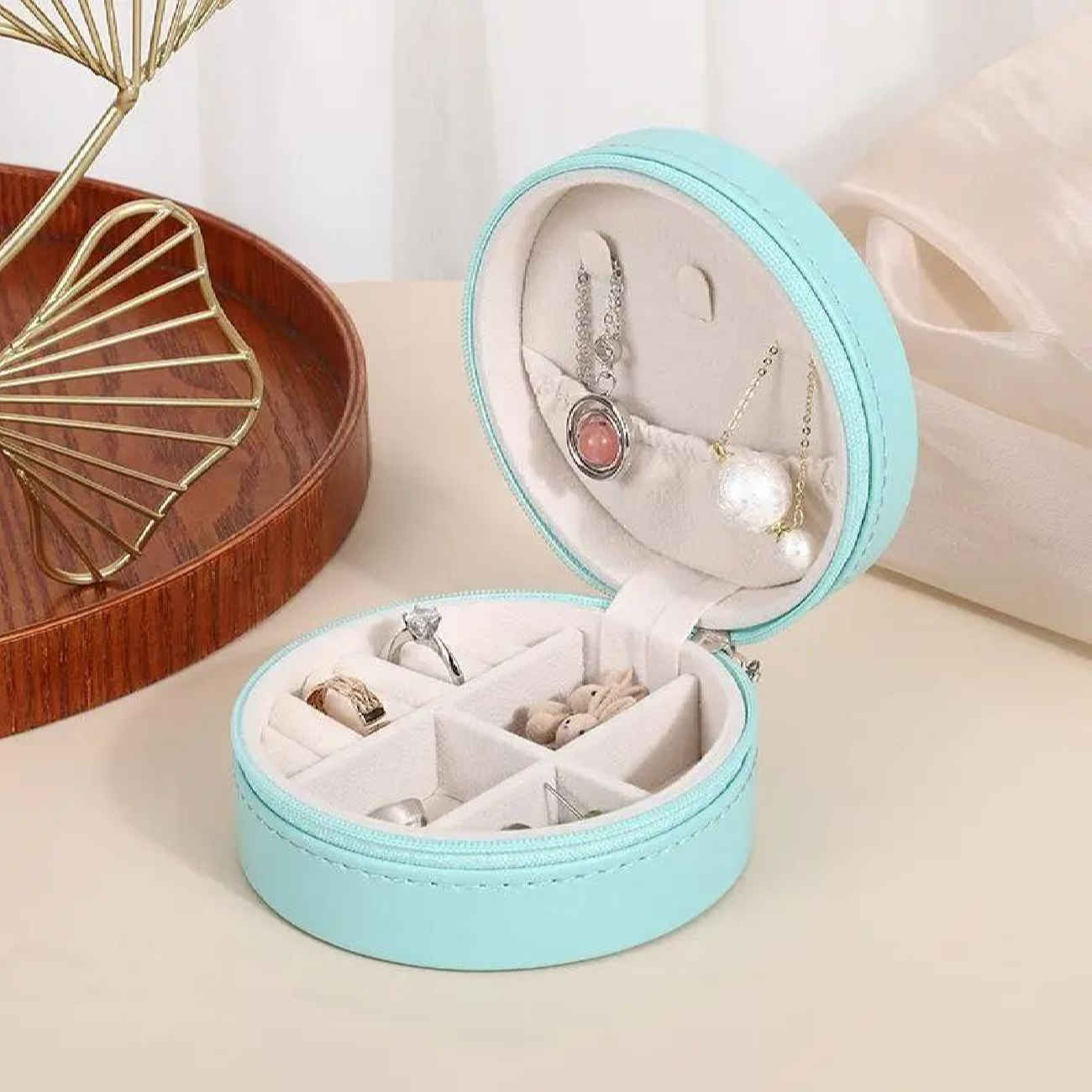 Boîte à bijoux pratique pour voyage – organisateur sécurisé pour déplacements