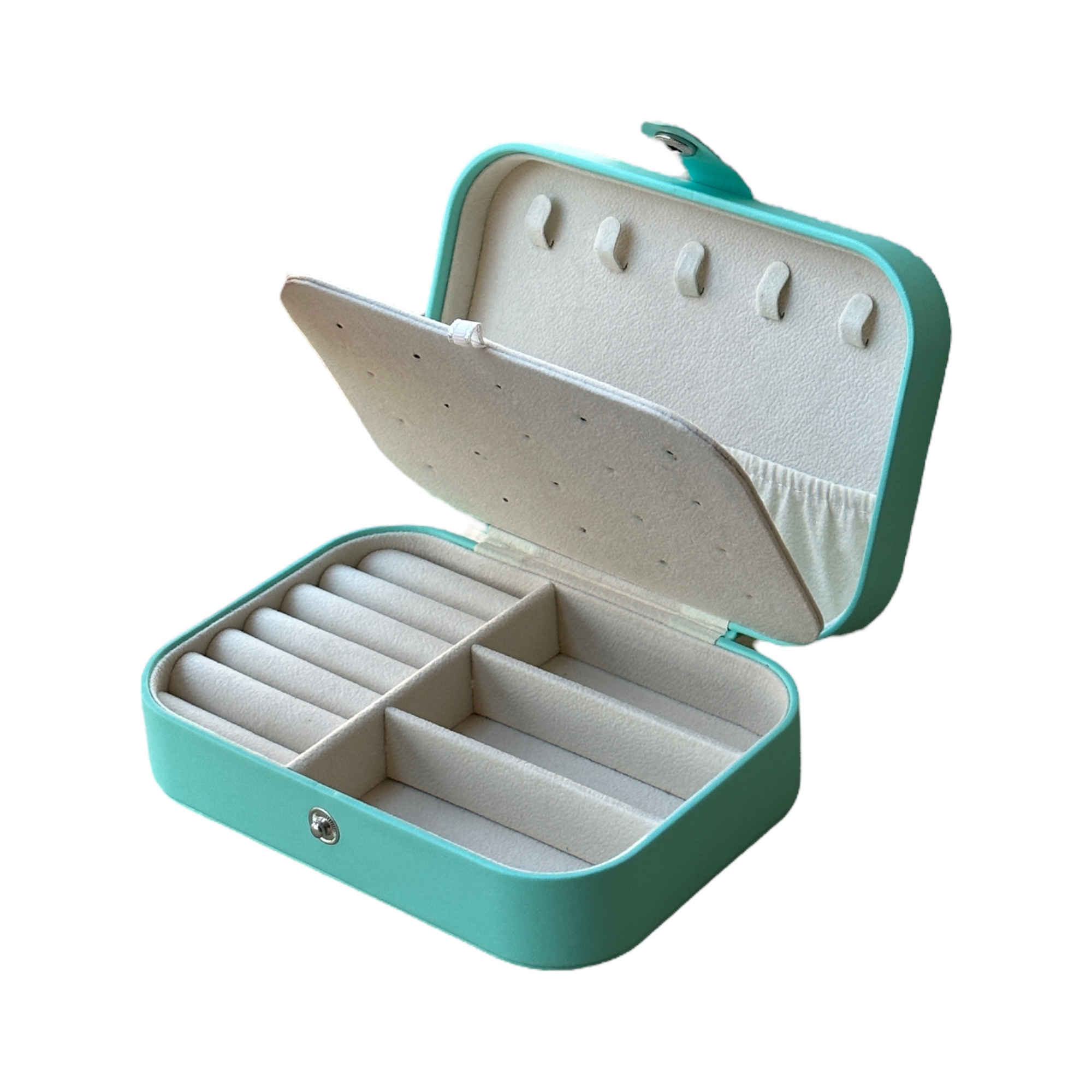 Boîte à bijoux de voyage – organisateur compact pour bagues, bracelets et boucles d’oreilles