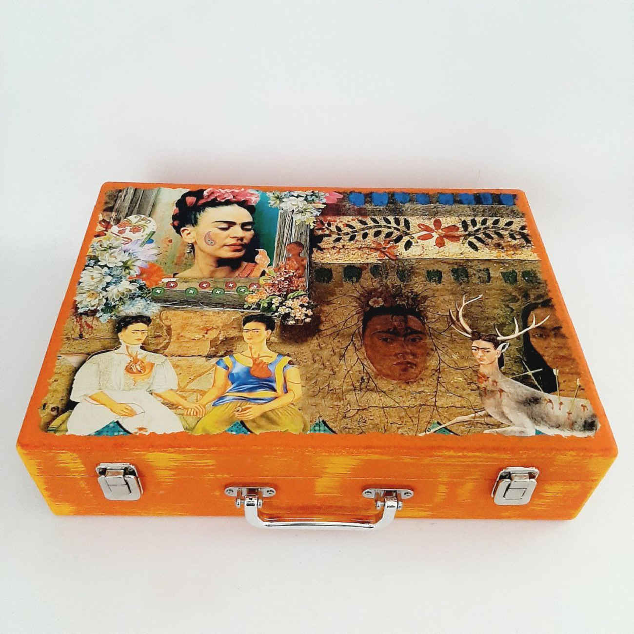 Trousse à crayons en bois pour artistes – idéale pour dessin et croquis, design Frida