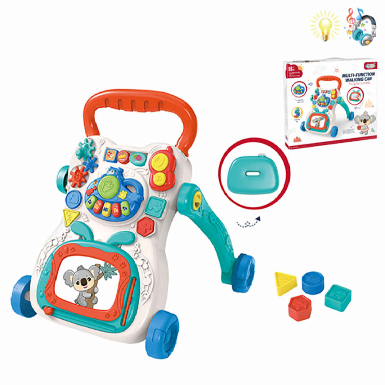Trotteur Musical Aiyingle Koala – Premiers Pas Ludiques et Amicaux avec Piano Interactif