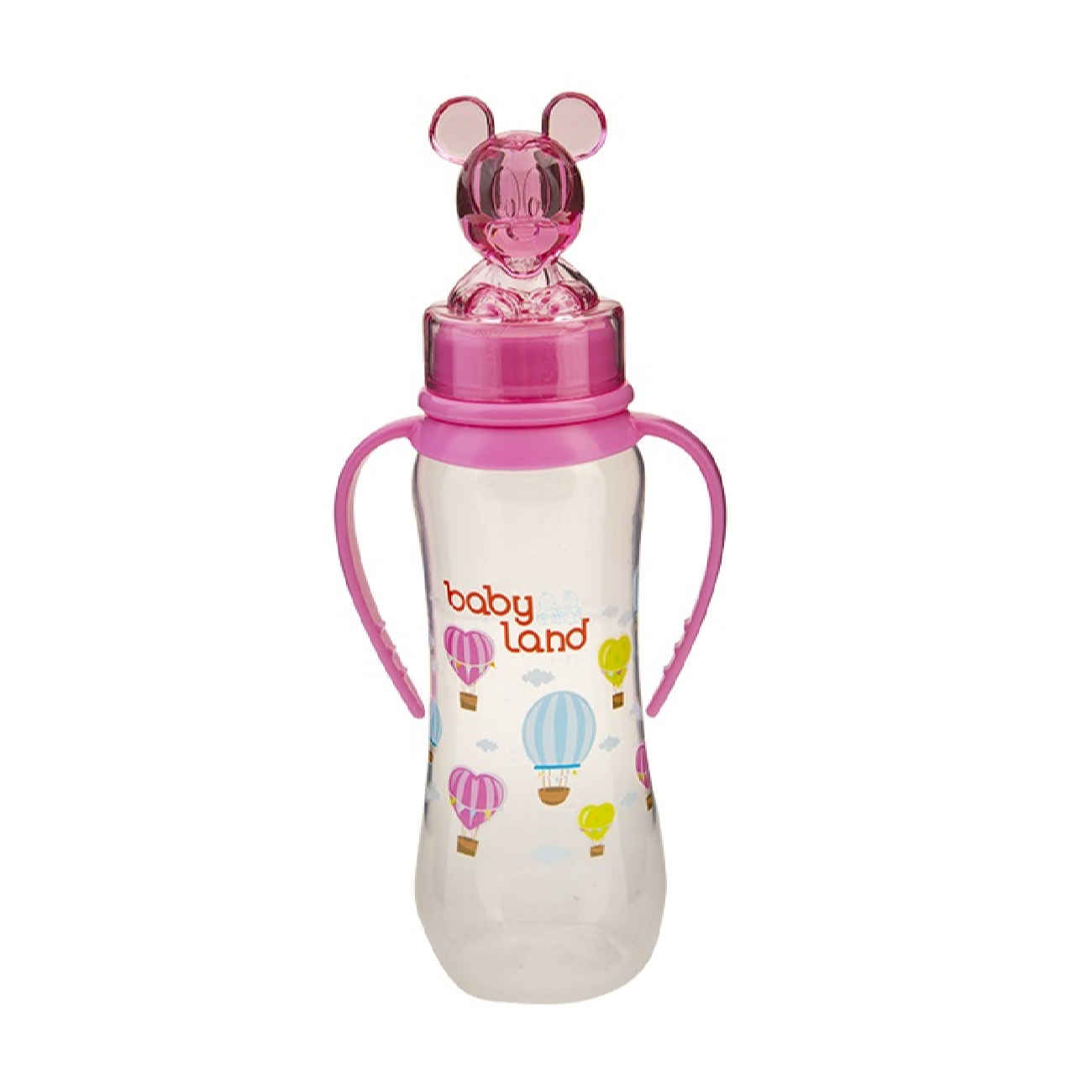 Biberon Bébé Baby Land – Double Poignée, Sans BPA et Silicone Souple, 240 ml