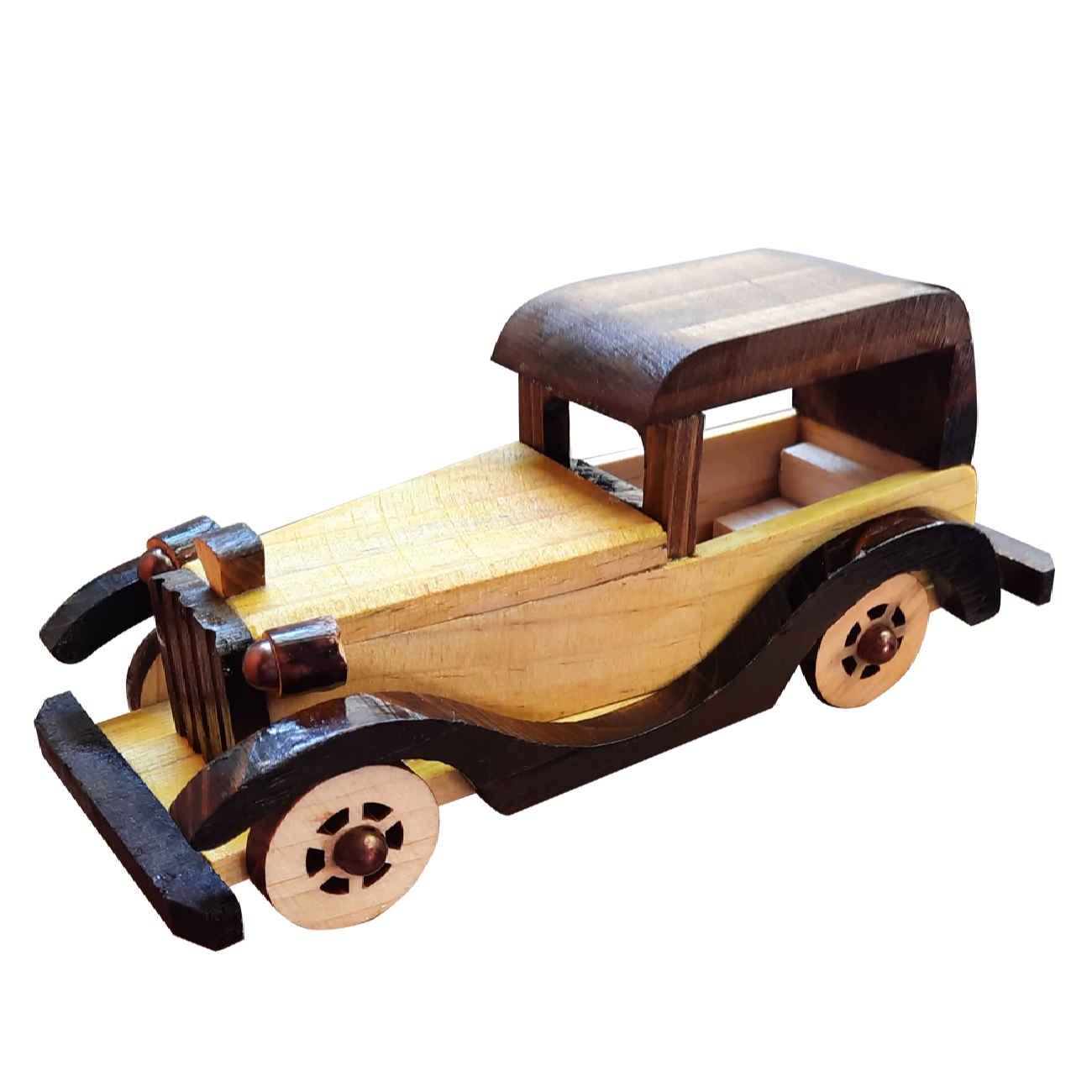 Jouet voiture en bois classique – Durable, non toxique et sûr pour les enfants